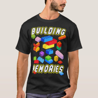 Camiseta Construindo memórias Construindo tijolos Blocos Mã