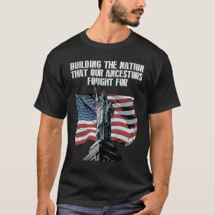 Camiseta Construindo o Patriota Nação Americano Patriótico