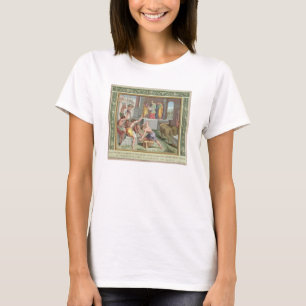 Camiseta Construindo o templo de Solomon, ilustração de