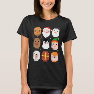 Camiseta Construindo Papais noeis De Brick Amigos De Natal