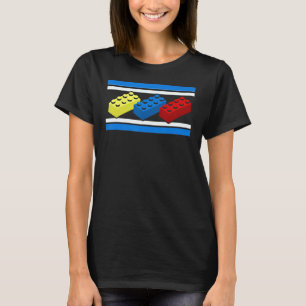 Camiseta Construindo Tijolos Bloqueia o ícone do Engenheiro