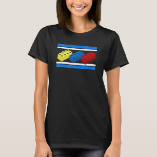 Camiseta Construindo Tijolos Bloqueia o ícone do Engenheiro