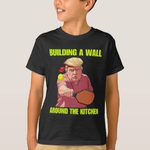 Camiseta Construindo Uma Parede em Torno da Cozinha Trump P