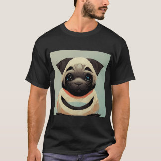 Camiseta Construtivismo Arte Pug Cachorro Pintura Artística