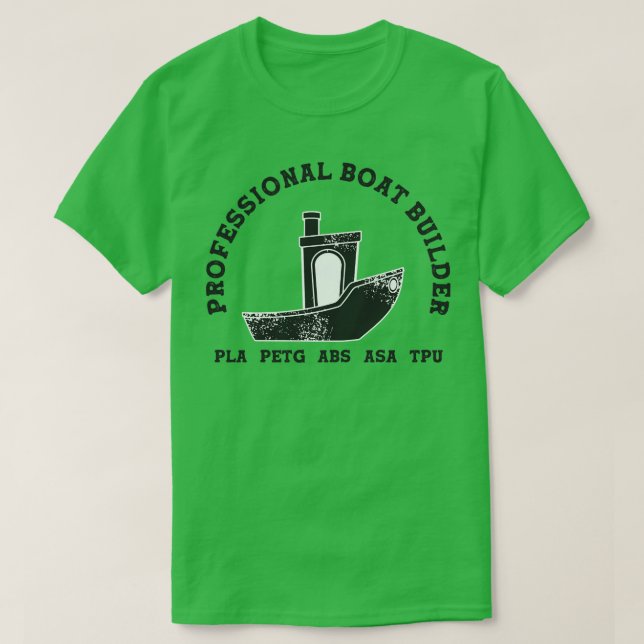Camiseta Construtor de Barcos Profissionais Benchosos de Im (Frente do Design)