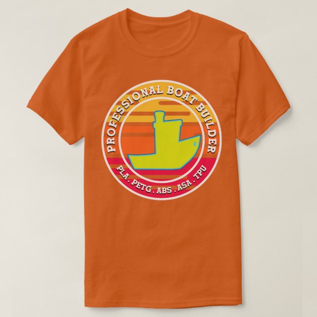 Camiseta Construtor de Barcos Profissionais Benchosos de Im (Frente do Design)