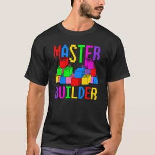 Camiseta Construtor de Blocos de Brick Construtor Mestre