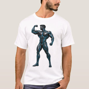 Camiseta Construtor de Corpo Cibernético - Músculo Neon Fut