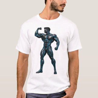 Camiseta Construtor de Corpo Cibernético - Músculo Neon Fut