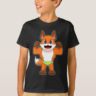 Camiseta Construtor de Corpo de Raposa Fisiculturismo