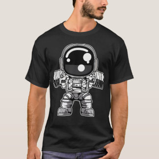 Camiseta Construtor de Corpos Barbell do Astronauta
