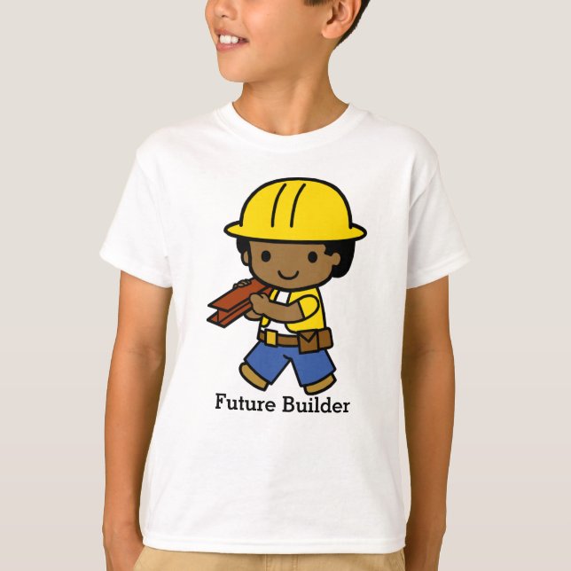 Camiseta Construtor do Futuro com Capacete Amarelo (Frente)