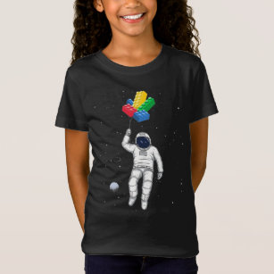Camiseta Construtor Mestre Astronauta, Blocos de Construção