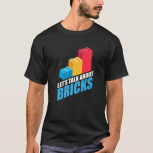 Camiseta Construtor Mestre Fã de Blocos Tijolos Construtor