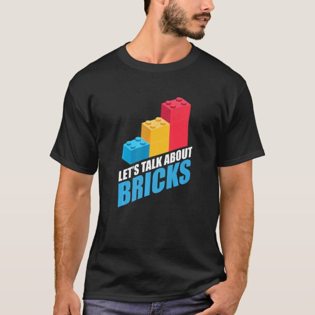 Camiseta Construtor Mestre Fã de Blocos Tijolos Construtor (Frente)