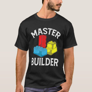 Camiseta Construtor Mestre Legal Blocos de Construção Home
