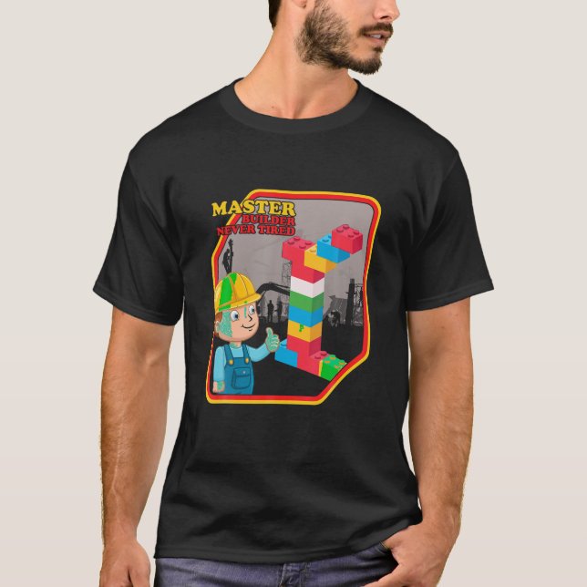 Camiseta Construtor Mestre Nunca Cria Construção B (Frente)