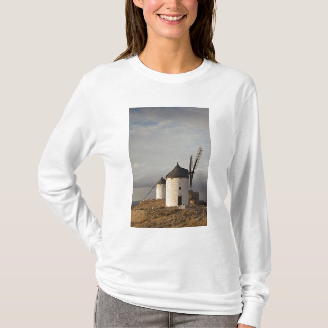 Camiseta Consuegra, antiga moinhos de vento La Mancha (Frente)