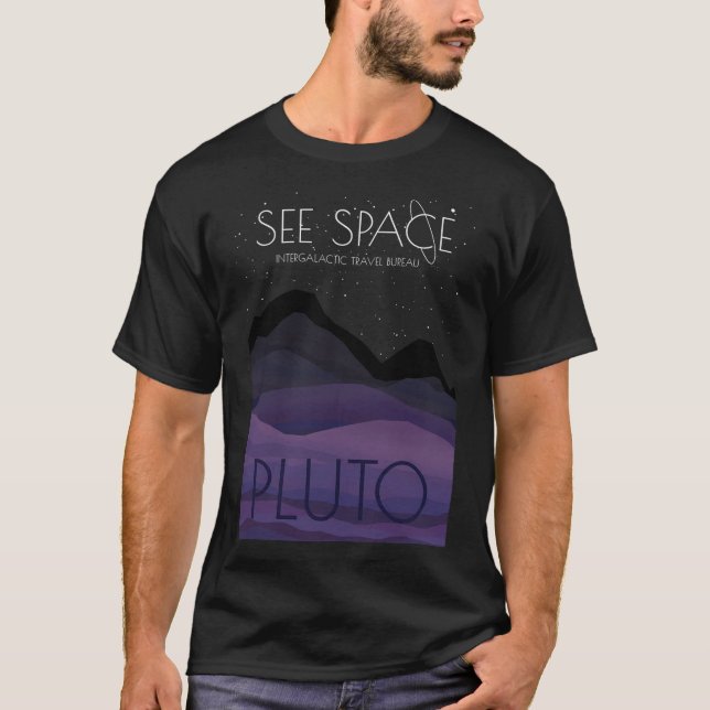 Camiseta Consulte Plutão de Espaço (Frente)