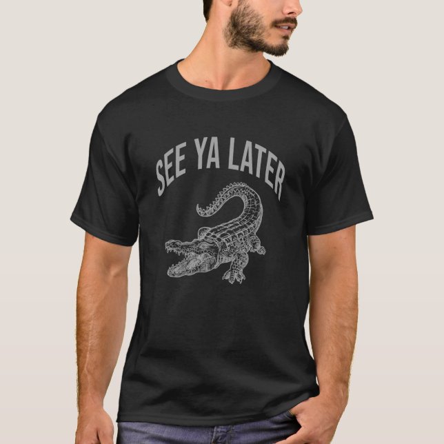 Camiseta Consulte Ya Posterior Alligator Funny Gator Reptil (Frente)