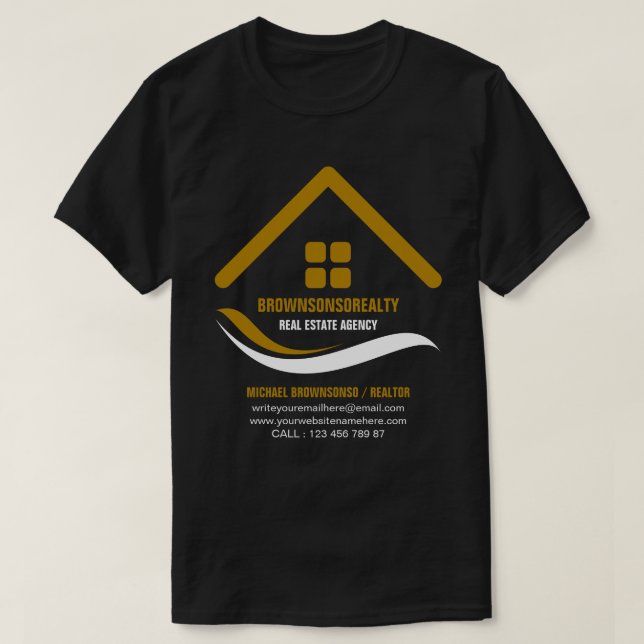 Camiseta Consultor chefe de agência imobiliária (Frente do Design)
