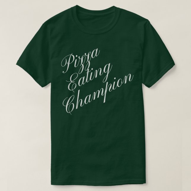 Camiseta Cont Competitivo De Comida De Comidas De Pizza Cha (Frente do Design)