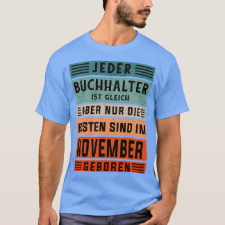 Camiseta Contabilidade Aniversário do nascer de novembro