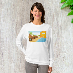 Camiseta Contabilidade de praia Mulheres de longa Capa