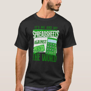 Camiseta Contabilista Contabilista Planilha de Contas Vinta