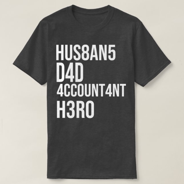 Camiseta Contabilista Pai Padre Gift Idea (Frente do Design)