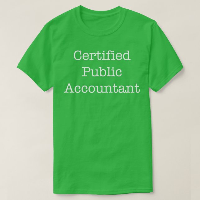 Camiseta Contabilista Público Certificado (Frente do Design)