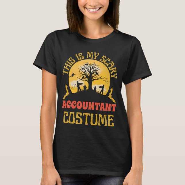 Camiseta Contador Engraçado e Assustador Costume Halloween (Frente)