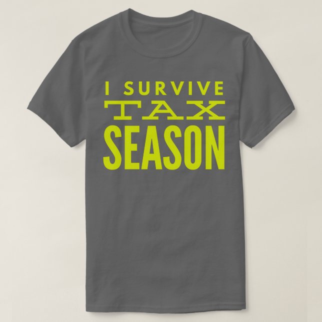 Camiseta Contador Eu Sobrevivo à Estação Fiscal (Frente do Design)