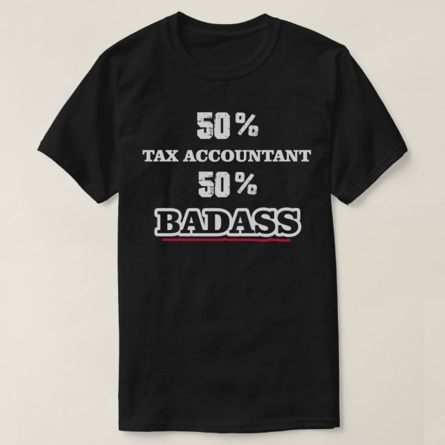 Camiseta Contador Fiscal Funny Badass (Frente do Design)