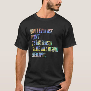 Camiseta Contador Preparador de Imposto Temporada Fiscal 1