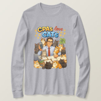 Camiseta Contadores Públicos Certificados amam Gatos