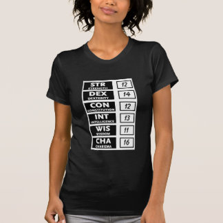 Camiseta Contagem da capacidade do RPG (preto & branco)