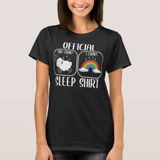 Camiseta Contagem de Ovelha Rainbow Sleepshirt (Frente)