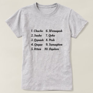 Camiseta Contagem para Dez em Tehuelche