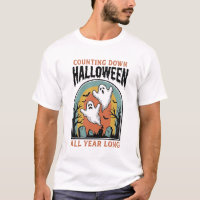 Camiseta Contagem Regressiva de Halloween Gráfico