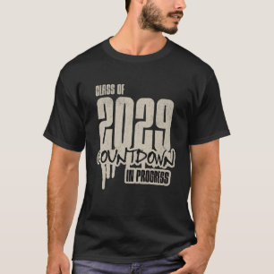Camiseta Contagem Regressiva para a Turma de 2029 Formando