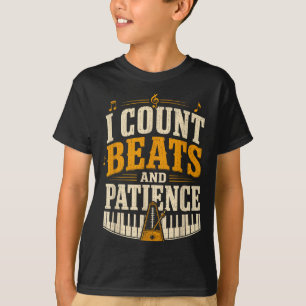 Camiseta Contar batidas e professora de música de piano pac
