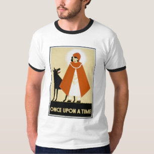 Camiseta Contar histórias - capa de equitação vermelha