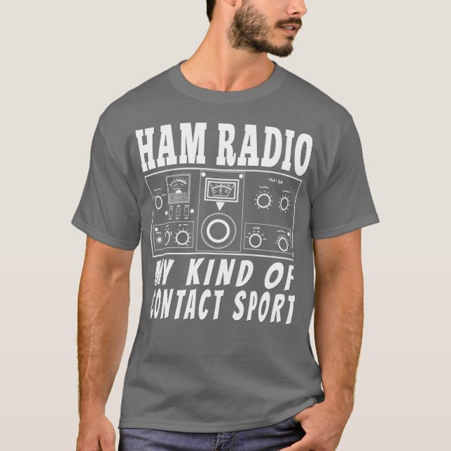 Camiseta Contato De Operador Rádio Ativo Funny Ham (Frente)