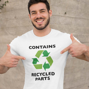 Camiseta Contem as peças do reciclado