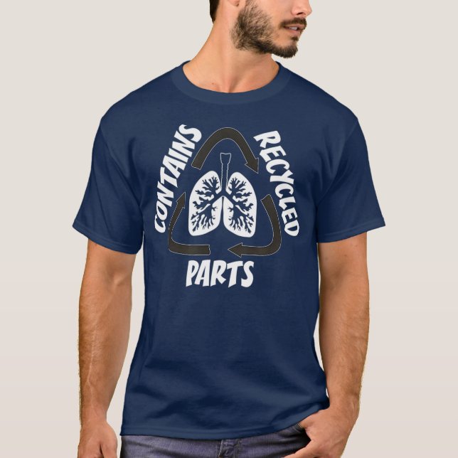 Camiseta CONTÉM PARTES RECICLADOS T Transplante de órgãos p (Frente)