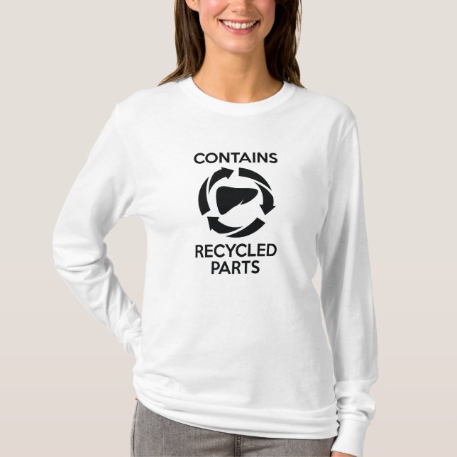 Camiseta Contém Peças Recicladas (Frente)