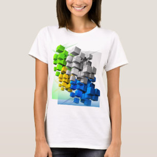 Camiseta Contemporâneo de Composição Geométrica abstrato Di