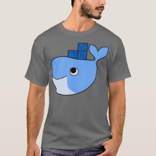 Camiseta Contentor De Enxame De Docker Na Hackathathon Azul