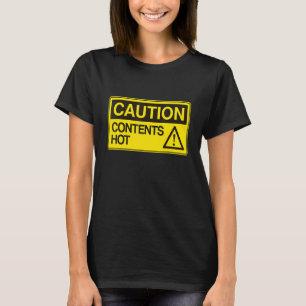 Camiseta Conteúdo de precaução Festa de Meninos e Meninas e